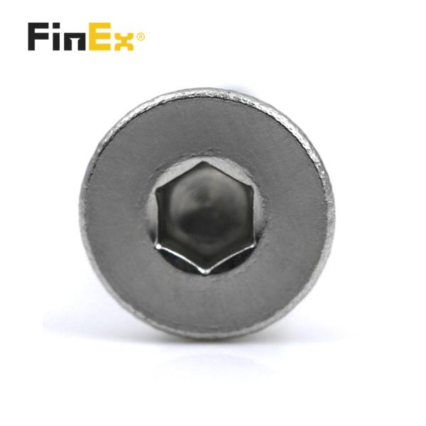 Aço carbono Hexagon Recessed M7 Flat Head Socket Countersunk Screws 1mm-500mm comprimento