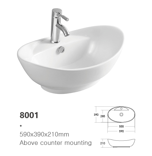 Hot Selling Factory Wholesale Ceramic Above Counter Basin
