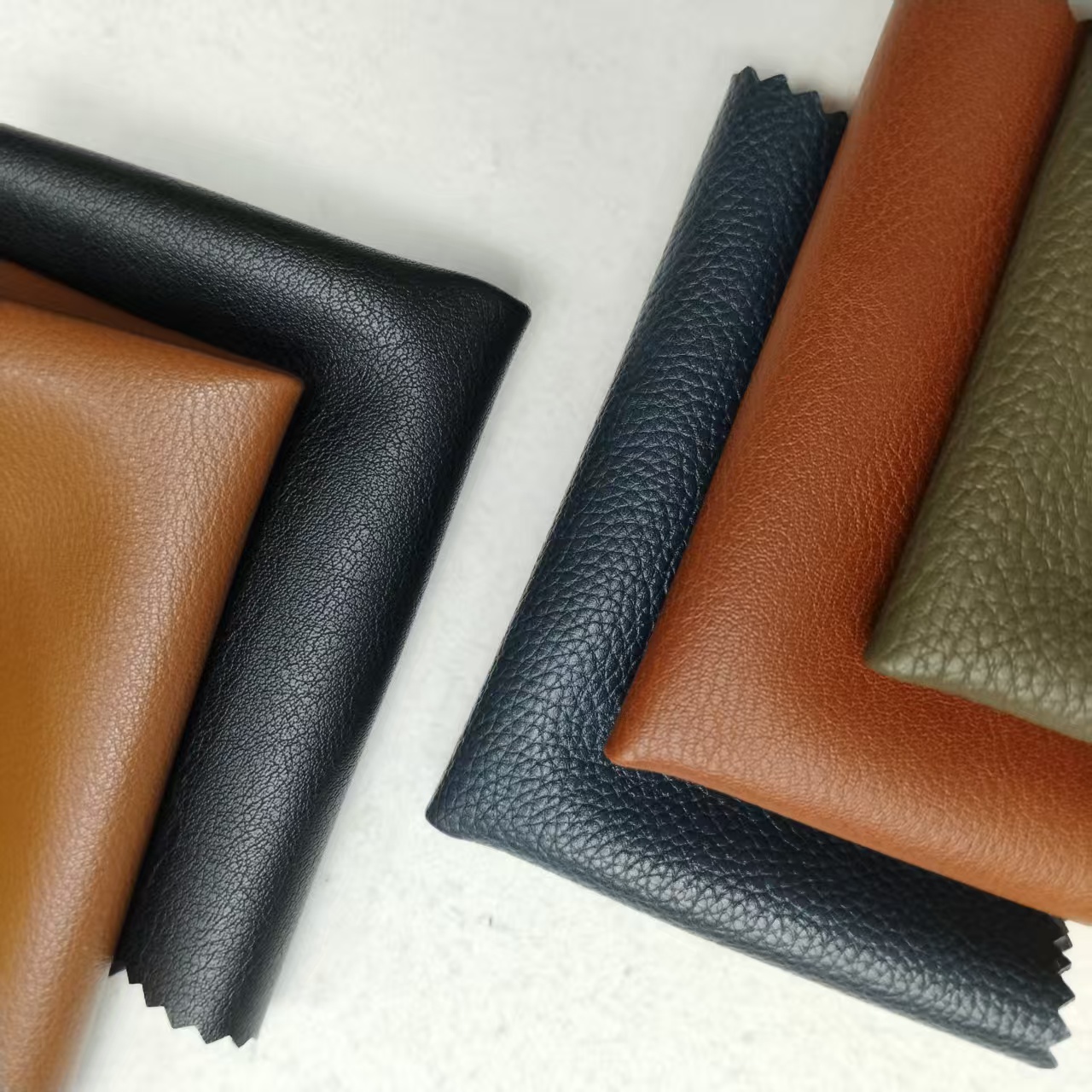 Free Sample Upper Synthetic Leatherette Textured Durable Abrasion-Resistant Pu Leather for Shoes Pu Artificial Leather Fabric