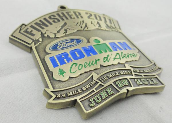 Zinc Alloy / Brass / Copper Ford transparenEnamel Medal, Custom Back Side Curved Medals for Swimming, Football, Marathon