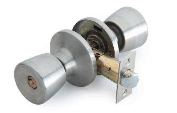 Key Lock Door Knob Brass / Zinc Bedroom Door Knobs , Double Keyed Door Knob 35-55mm Thickness
