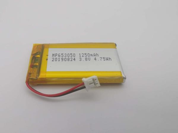 corrente de descarga MP653050 da bateria 5C Contant do polímero do íon do lítio de 1250mah 3.7V para médico