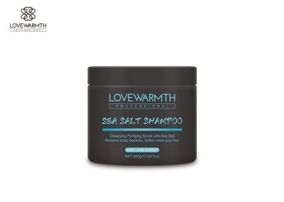 Champô de esclarecimento para o cabelo relaxado, champô de limpeza profundo do escalpe de sal do mar do cabelo dos nutrientes