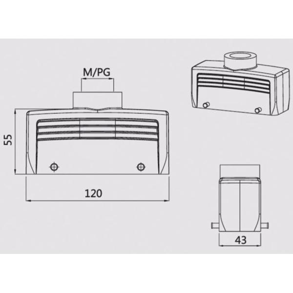 24Pin Hot Runner Connector Hood 4lever Top entryH24B-TO-4B-PG21  |Hot Runner Components manufacturer