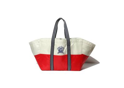 Color Stripes Canvas Tote Bags Large Capacity Inner Heat - Insulating