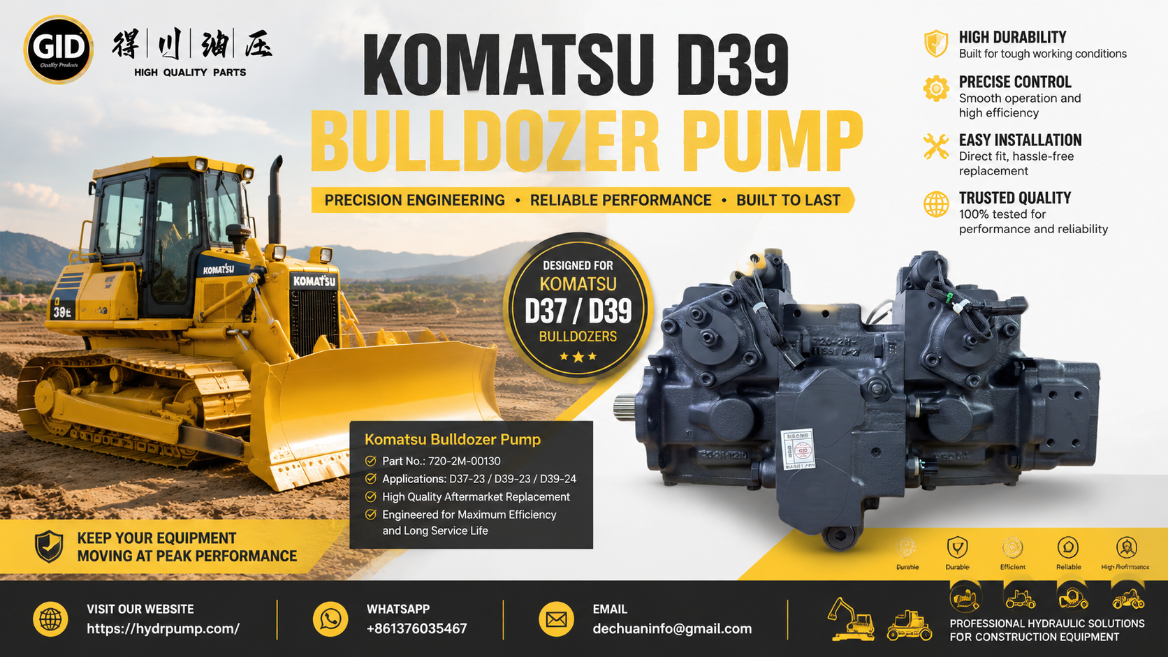 Komatsu PC200-6 Hydraulic Main Control Valve 723-46-13702 Excavator Hydraulic Valve