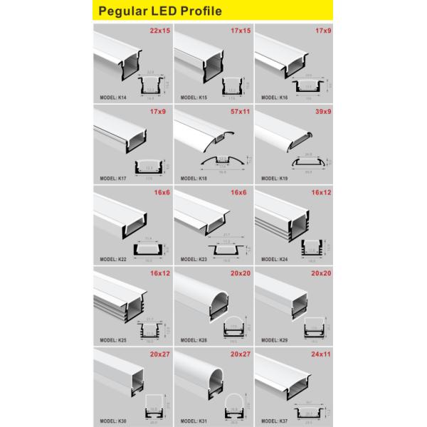 Canal anodizado 14*8mm de alumínio da extrusão do perfil da tira do diodo emissor de luz para a montagem de superfície