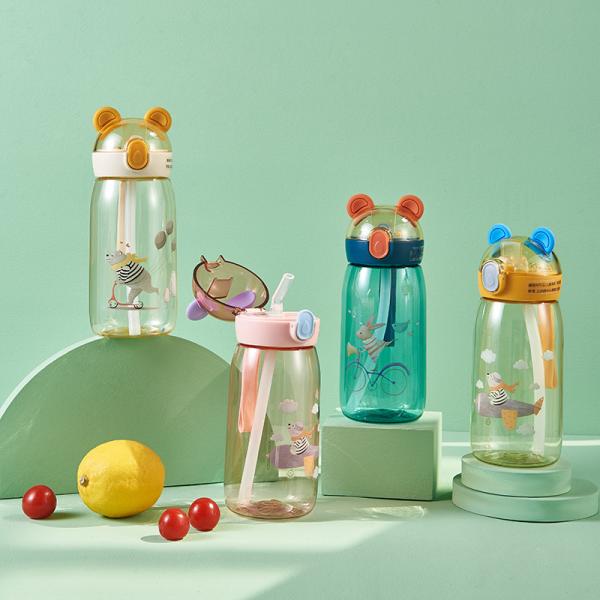 500ml 650ml Plastic Cup Eco Friendly Cartoon Water Bottle for Applicable Boiling Water