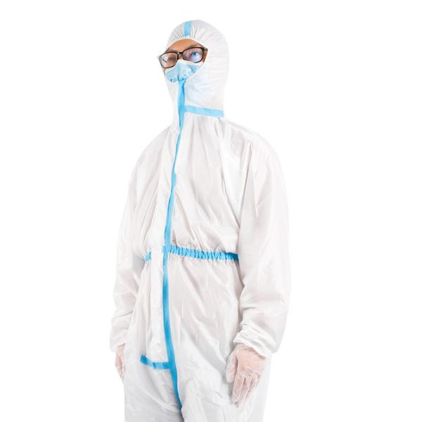 Microporous Disposable Protective Gowns Waist Tied Easy Adjustable Tightness