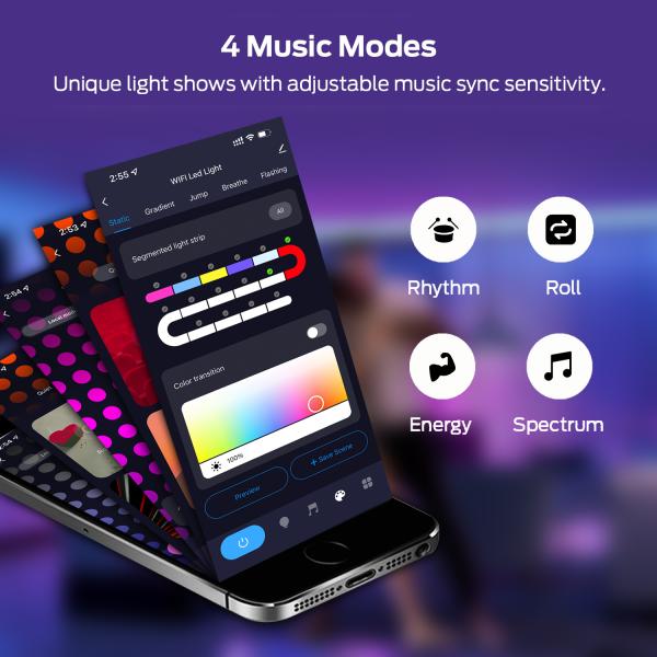 ABS треугольные светодиодные световые панели мощность 10 Вт настенные RGB-светильники