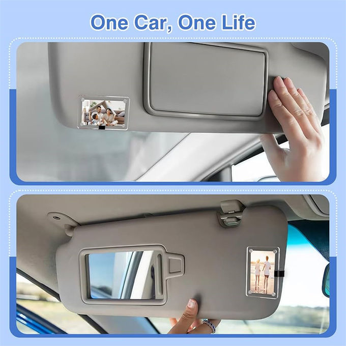Sublimation Blanks Magnetic Acrylic Car Sun Visor Photo Clip For Souvenir Gifts