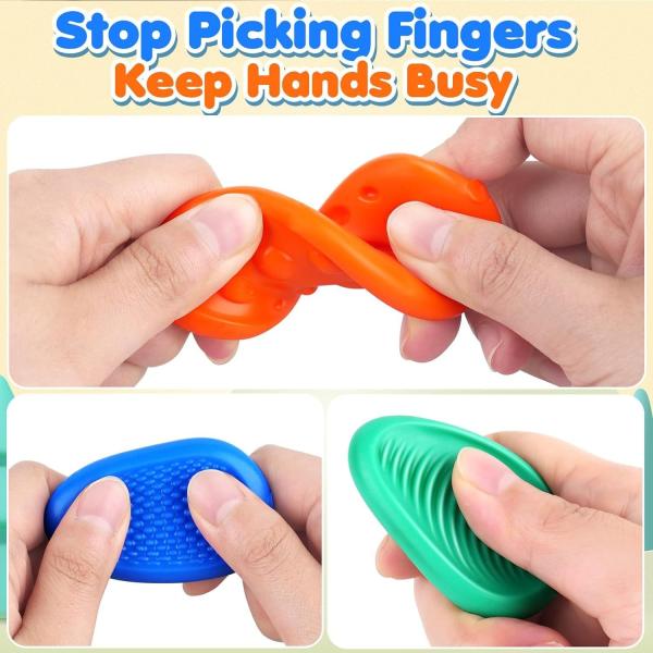 Food Grade Silicone Fidget Sensory Toy Stones Baby Sensory Teether Toy
