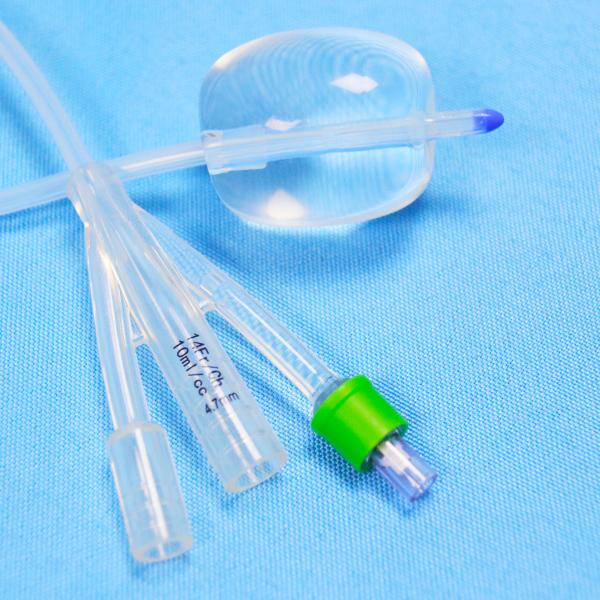 Factory Price Disposable 100% All Silicone Triple Lumen Urinary Catheter 3 Way Silicone Foley Catheter