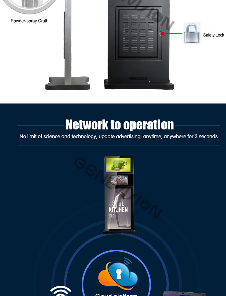 Крытый 32 экран Totem 3 Signage цифров киоска экрана касания игрока рекламы Lcd дюйма
