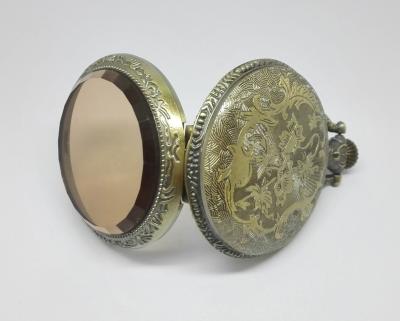 Glass Cover Vintage Classic Gold Pocket Watches Movement Stainless Steel