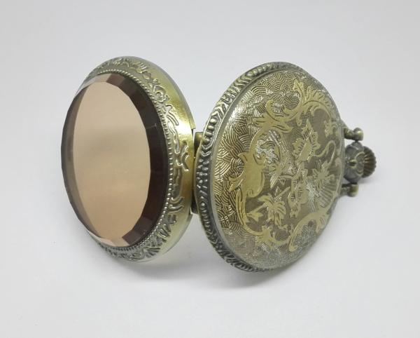 Glass Cover Vintage Classic Gold Pocket Watches Movement Stainless Steel