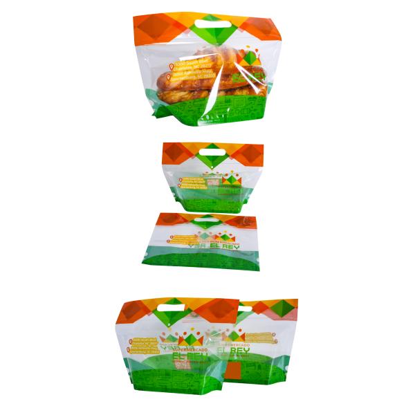 Bolsas de embalaje de pan de pan de panadería con ventana transparente mini pastel de comida caramelo bolsa de galletas embalaje