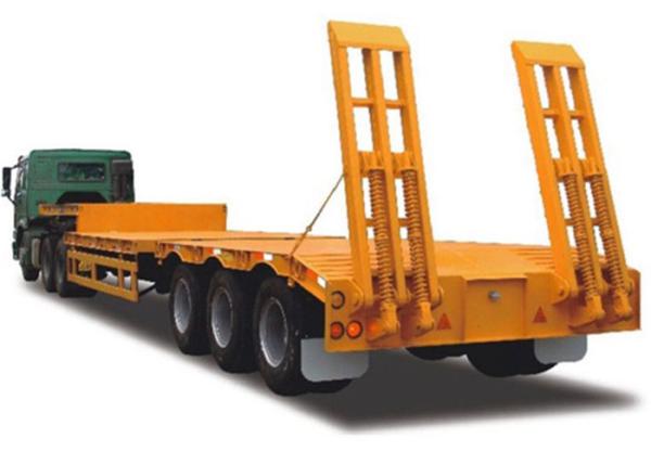 20FT 3 Axle Low Bed Trailer 11.00R20 50 toneladas de reboque baixo 12 pneus