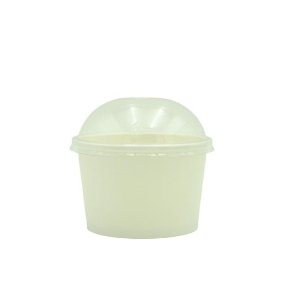 Customized Ice Cream Sundae Paper Cups Durable With Platisc Dome Lid