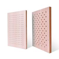 Estrutura de buraco redondo painéis de madeira perfurados acústicos 2400mm 0,9NRC CE FSC