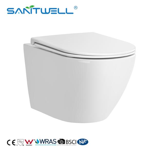 Hot Selling Rimless Washdown New Trend P Trap Wall Hung Toilet