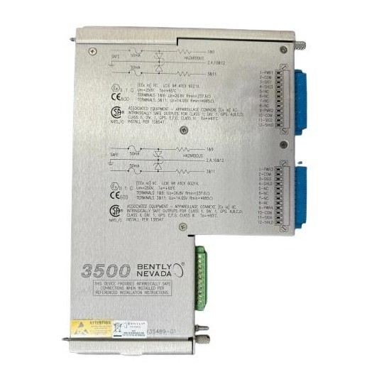 3500/42M-05-00 135489-02 Bently Nevada I/O Module With Internal Barriers Internal Terminations 2 X Prox/Accel