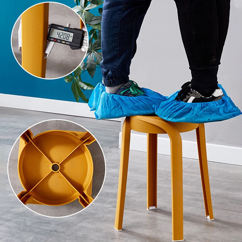Rubber Chairs Stackable Dining Windmill Folded Plastic Stools for Home Functional and Stylish