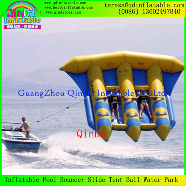 Good Price 0.9mm PVC Tarpaulin 6 Person Inflatable Fly Fish Boat/Flying Fishing Boat