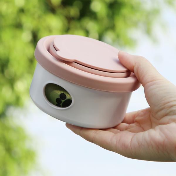 Outdoor Travel Dog Feeder 3 in 1 Collapsible Pet Water Bowl with Lid and Foldable Design