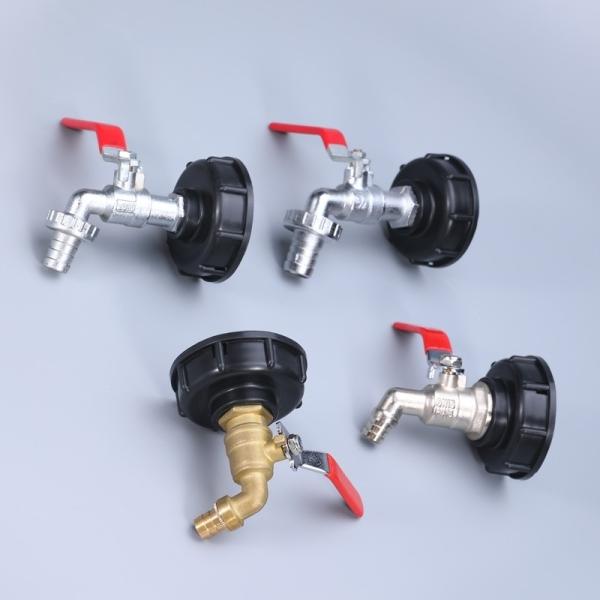 Red Handle 1/2 3/4'' Male Thread Water Tap Bibcock for Garden Watering and Irrigation