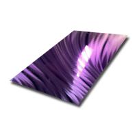 4X8 feuille d'acier inoxydable poli 304 miroir laser avec motif de couleur 3D texture de feuille de métal ondulée