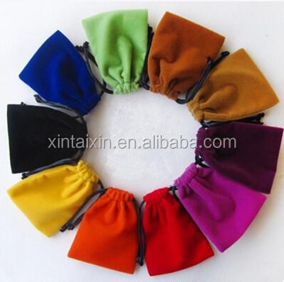 Velvet String Bag Jewelry Drawstring Pouches Wedding Party Gift Bags Mix Colors