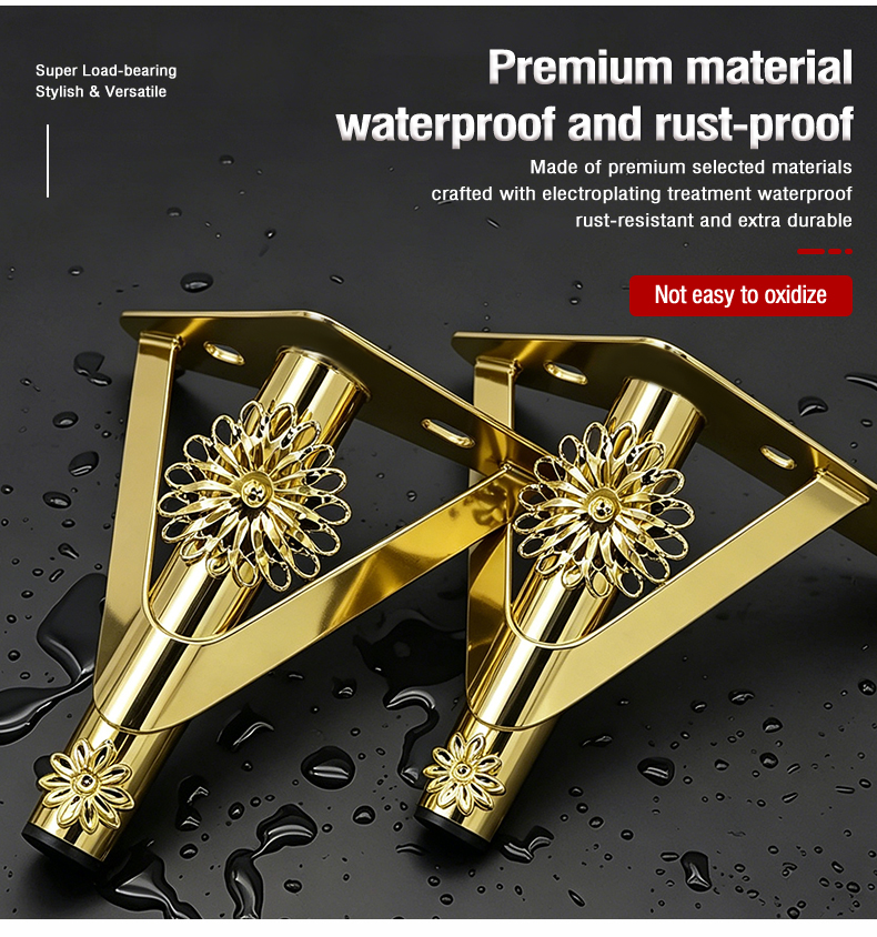 Thickened Hollow Metal Legs, Hardware Fittings for Sofas Bedside Tables & Coffee Tables New Decorative Iron Floral Legs