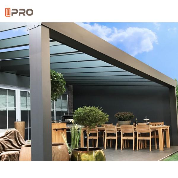 Bioclimatic System Modern Aluminum Pergola Electric Adjustable For Outdoor Living Gazebo