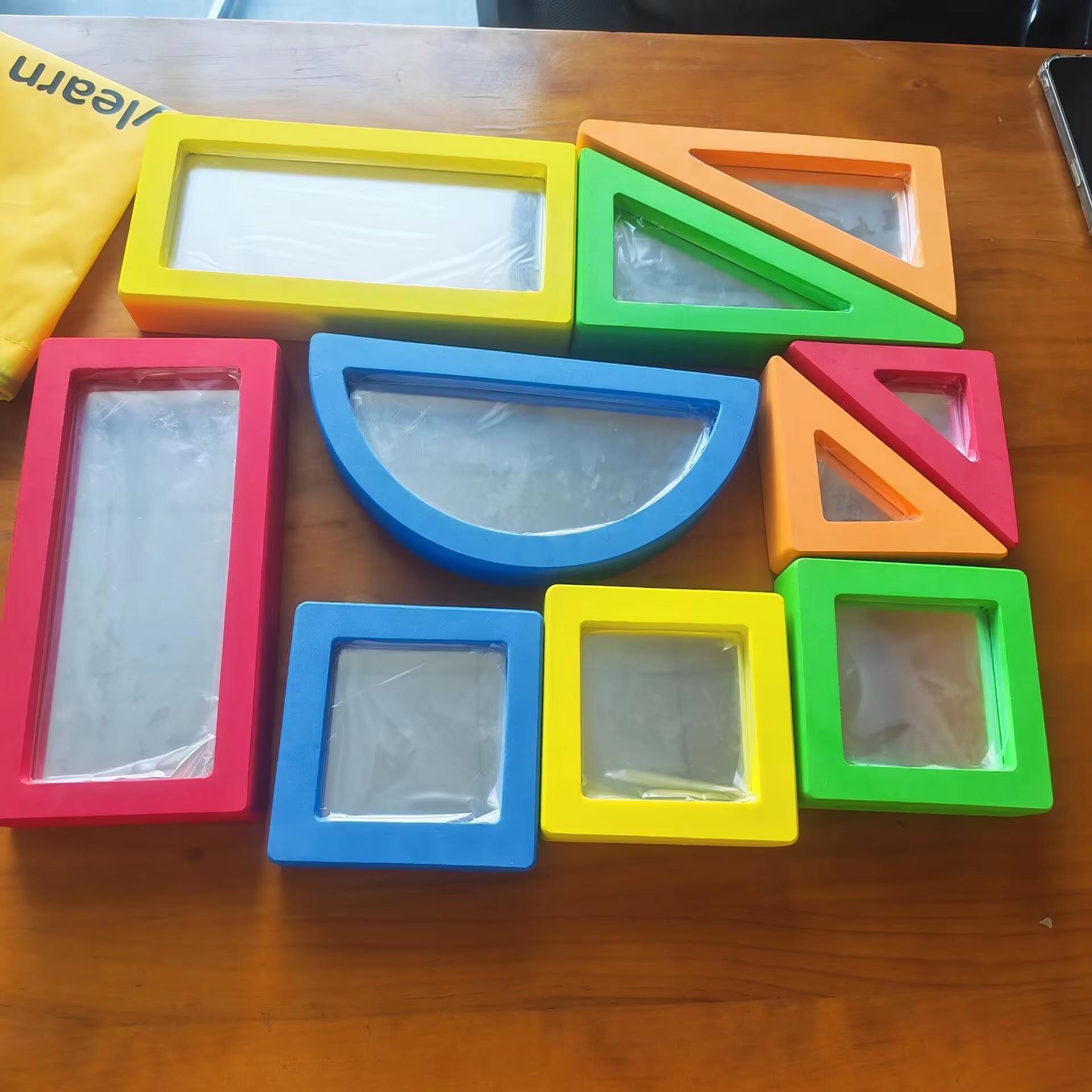 Soft Custom Die Cut Plastic EVA Framed Moulded Sensory Mirror Blocks For Kids Sensory Play