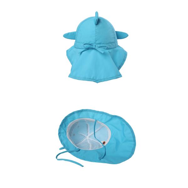 Animal Anti UV Childrens Bucket Hats UPF 50+ Wide Brim blue color