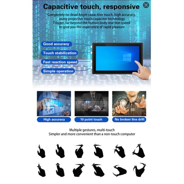 21.5 Inch  Oil Water Heat Resistant KDS Open Frame Kitchen Display In Aluminum Body