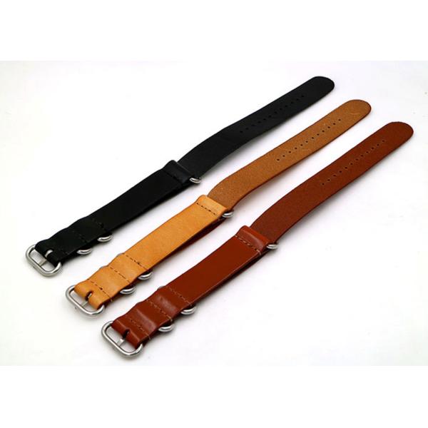 Professional Custom Mens Watches Leather Band , Sport Watch Bands Three Color