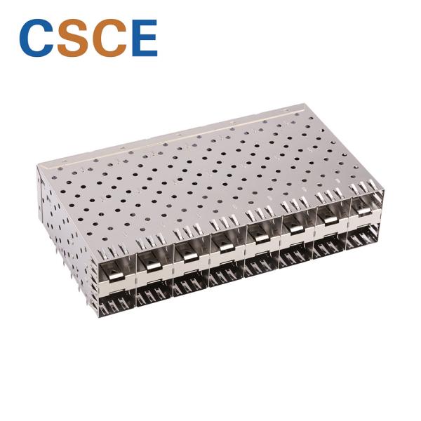 Metal EMI Female SFP Cage Connector Press - Fit Type Without Light Pipe