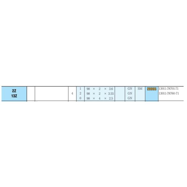 Motor RIK Piston Rings de Toyota 2Z 13011-78701-71 13011-78760-71 28065 piezas diesel de la carretilla elevadora
