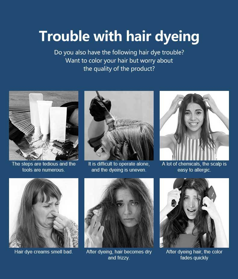 Shampoo Colorant Rapide 3 en 1 Non Irritant Non Allergique