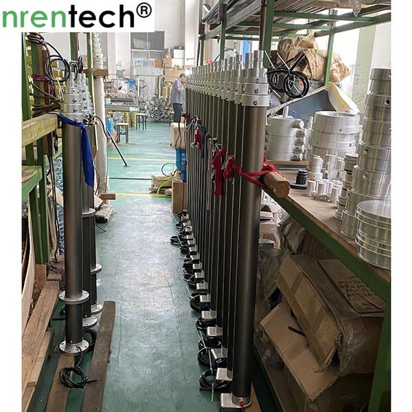 3.5m pneumatic telescopic mast inside wires for mobile light tower, fire truck lighting