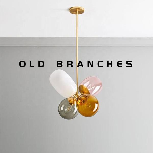 Lámpara de cristal soplada de las luces de la sala de estar de la lámpara del globo de las cabezas del color 4