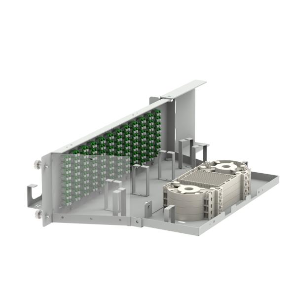 19 дюймовое оптоволоконное оборудование LC APC тип 96 ядер Swing Optical Patchpanel с 5 временем