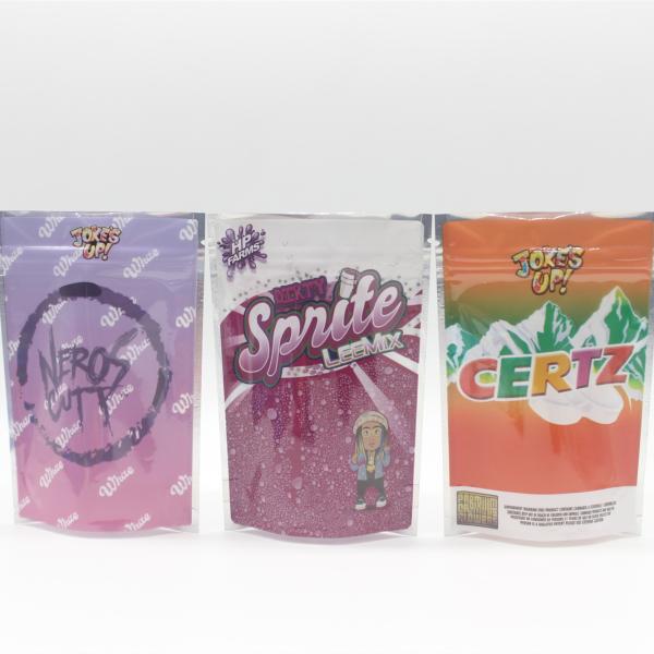 Eco Friendly Weed weed Childproof Stand Up Pouch Smellproof With Zipper Lock