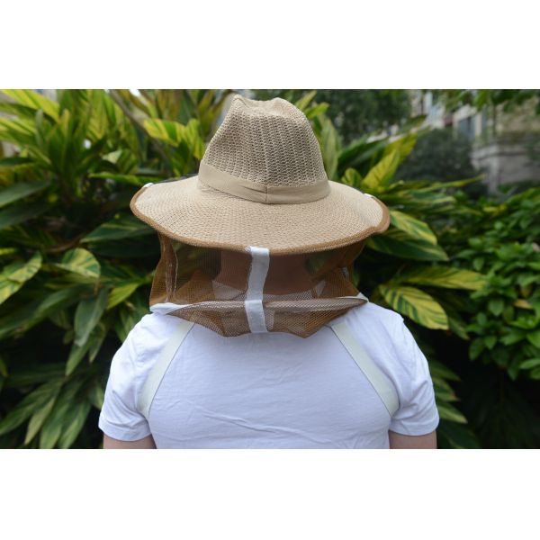 Cowboy Style Brown Color Free Size Beekeeping Hat Bee Protect Hat for Anti Bee Protection
