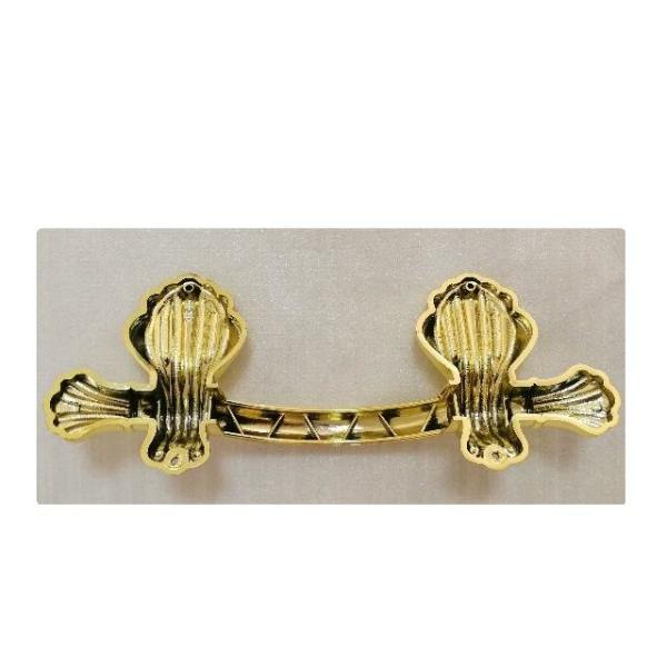SGS Plastic Coffin Handles Electronic Brass 26*10cm Gold Plated Coffin Accessories