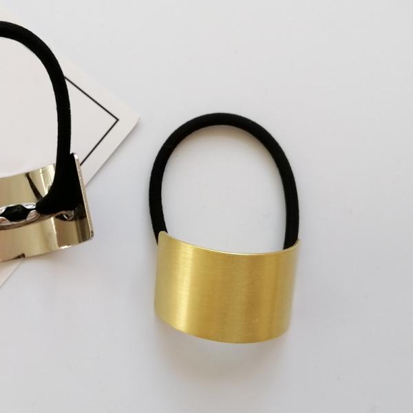 Thick Stretchy Hair Ties For Sleeping Stretchy Ponytail Holders Golden Rope 4x2.5cm