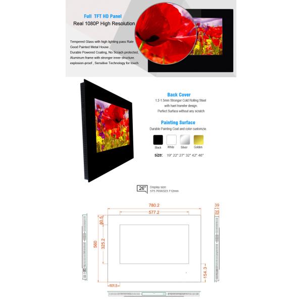 22 Inch Portable Wall Mount Lcd Display Metro Advertising Billboard Network Advertising Player