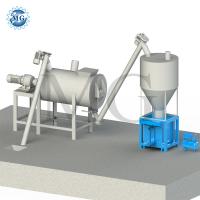 Planta de mistura simples do almofariz do pó da mistura seca com a gipsita da massa de vidraceiro da parede do cimento do misturador da fita que faz a máquina